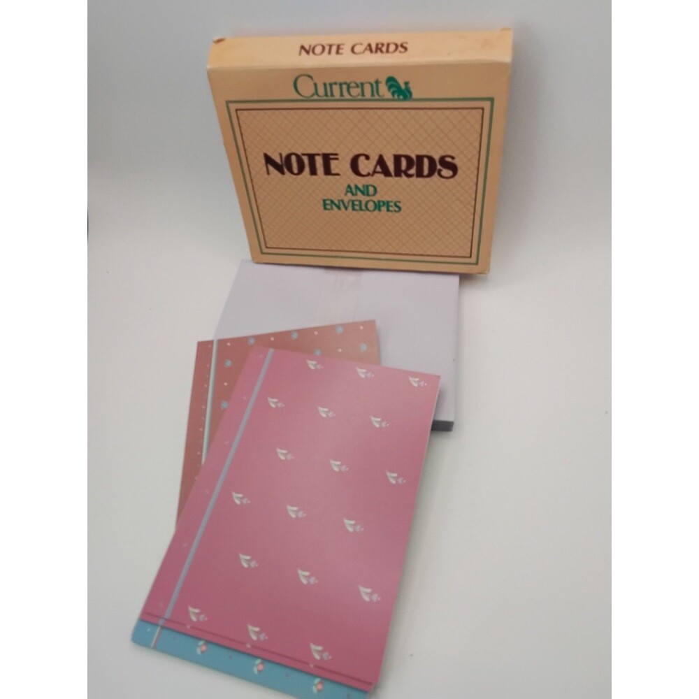 Vintage 12 Current Petite Patterns Note Cards & Envelopes 4 Designs 1986 4442-8
